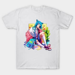 Anime Japanese school girl T-Shirt